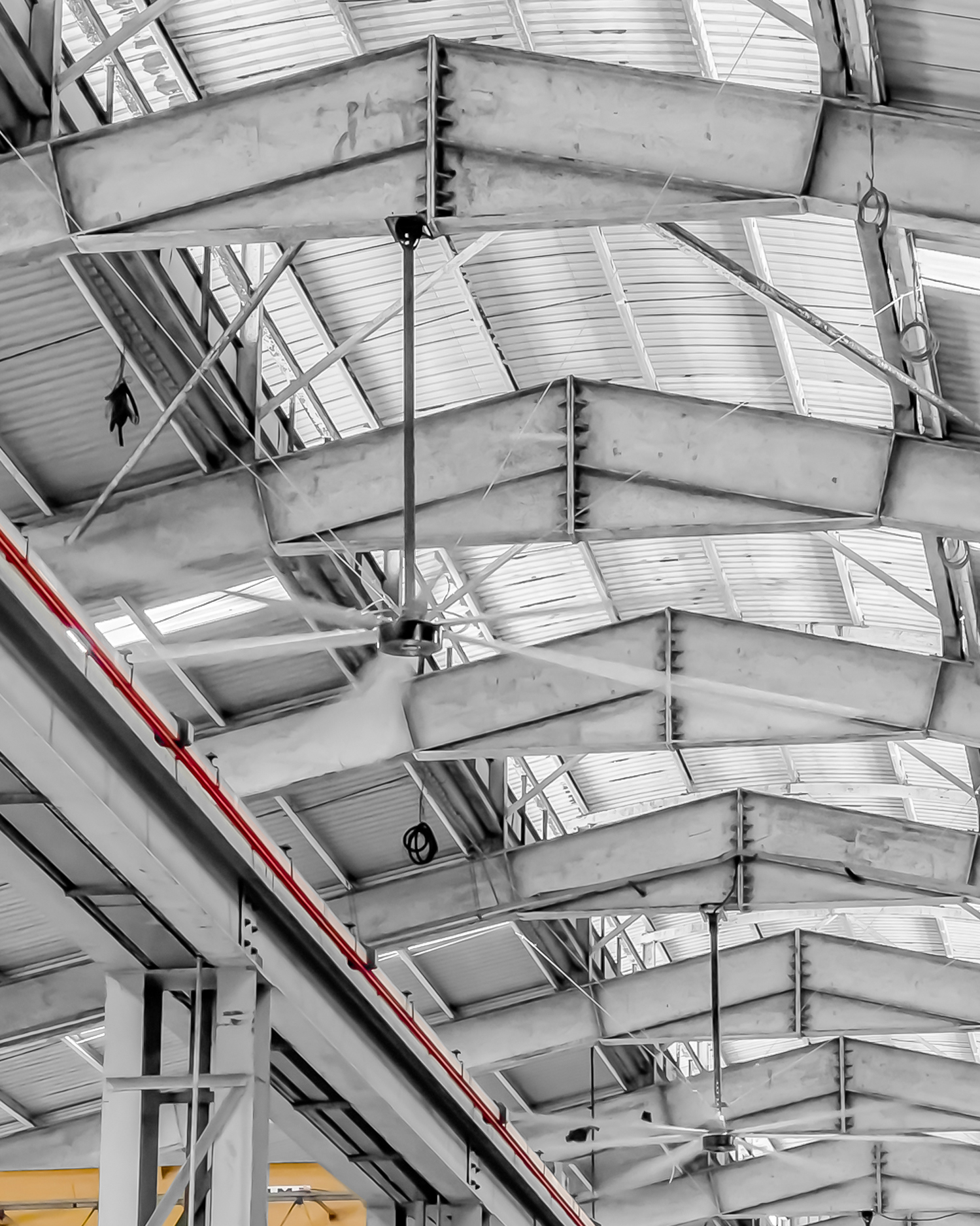 AIRON fans on a factory floor